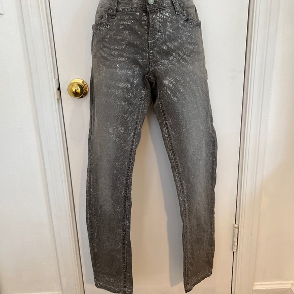 Wallflower Gray Jeans with silver Metallic finish Size 13 - Picture 1 of 5